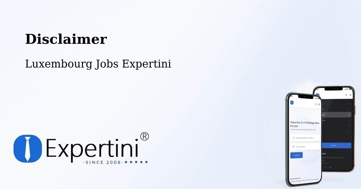 Disclaimer – Lorentzweiler - Luxembourg Jobs Expertini